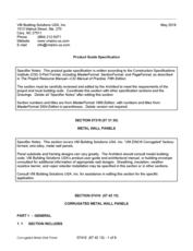 Specifications - Corrugated wall (Sine wave)